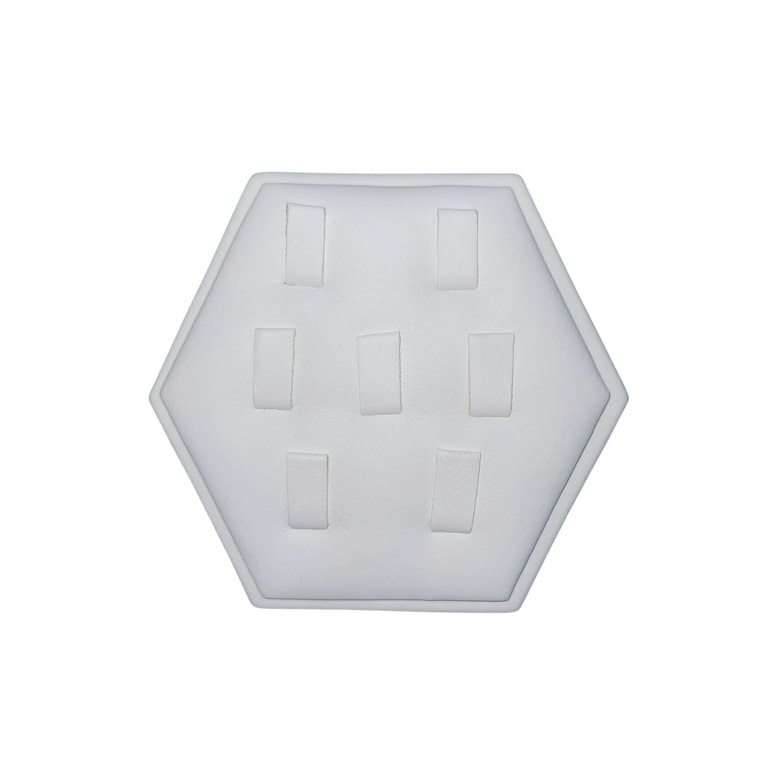 Exhibidor hexagonal para anillos